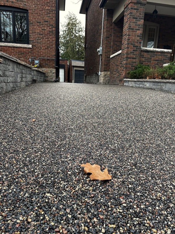 Permeable Resin Bound Aggregate driveway project in the GTA