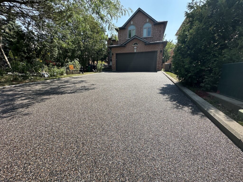 resin bound aggregate permeable driveway in bolton